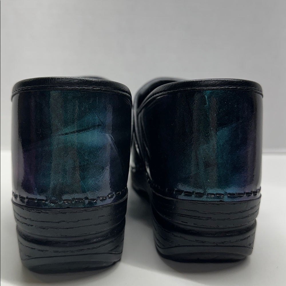 Dansko Clogs Professional XP Patent Leather Marble Blue Black Size EU 41 US 11 - Picture 3 of 11